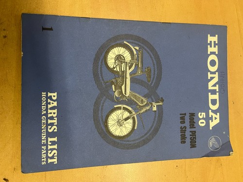Honda pf50 parts list - parts,