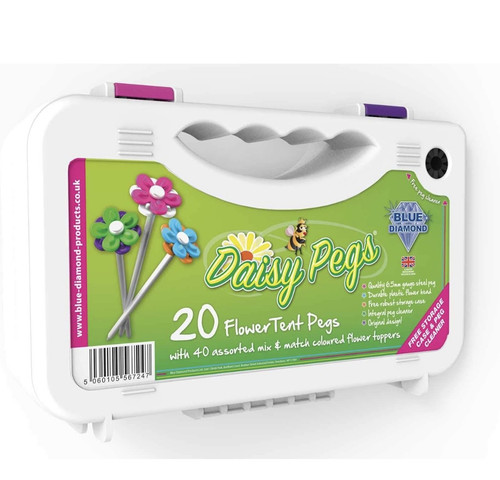 Daisy tent pegs - 20, mix