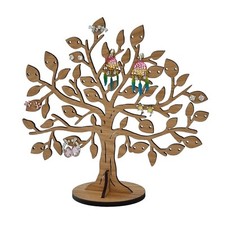 Wooden Tree Earring Holder Tree Jewellery Stand Earring Organiser Display Stand