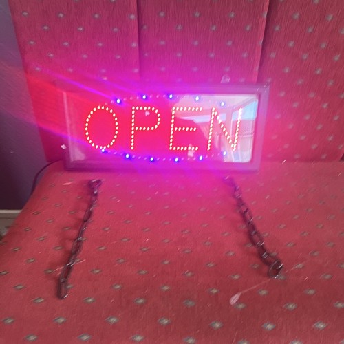 Illuminated led open - illuminated,