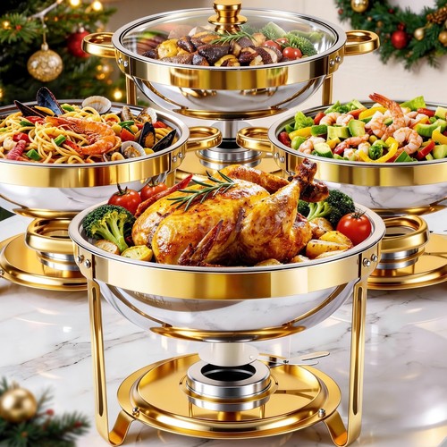 Round chafing dish 6qt - dish,
