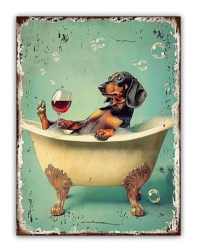 Dachshund bath wine - dachshund,