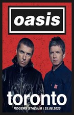 Oasis Live 25 Toronto 2025  Framed Concert Poster