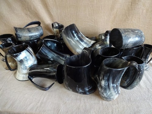 Viking horn drinking - viking, tankard