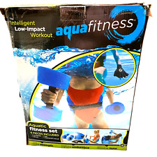 AQUA Water Aerobics Pool Fitness Set 6pc Dumbbells Belt Ankle Weights Gear