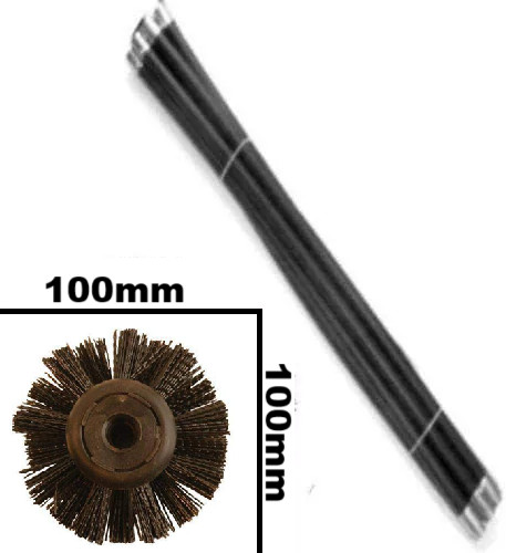 100mm brush chimney sweeping - chimney,