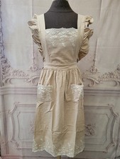 Victorian Trading Ecru Lace & Ruffle Chamber Maid Cloth Apron 42C