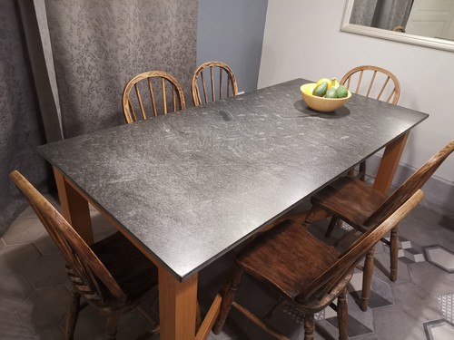 Vintage solid oak dining - solid, table