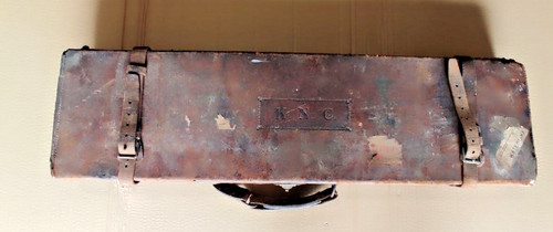 Antique wooden leather gun