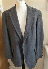 Vintage Southampton Men’s Tweed Jacket Blazer Grey Size 48 L