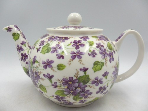 Cup teapot ditsy violet - a,