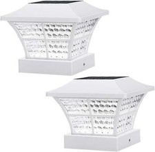 2 x Solar Powered White Led