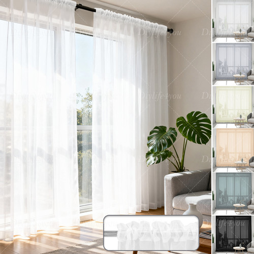 Voile curtains pair - pair, panels)