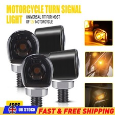 4X Black Motorcycle LED Mini Turn Signal Light Blinker For Yamaha Kawasaki Honda
