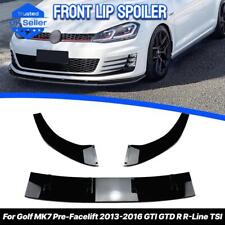 Front Spoiler Splitter Lip Fit VW Golf MK7 Pre-LCI 2013-2016 GTI GTD TSI TDI