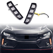 For Honda Civic 2016-2019 TYPE R Daytime Running Fog Light W/Turn Lamp LED DRL