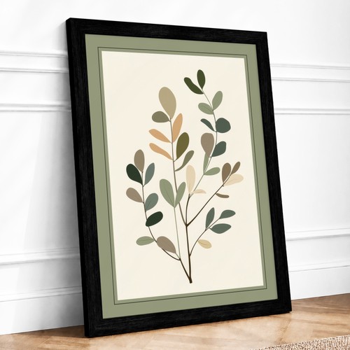 Single stem green botanical - single,