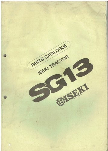 Iseki model sg13 - iseki,