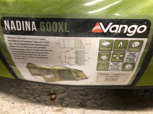 Vango nadina 600xl tent - nadina,