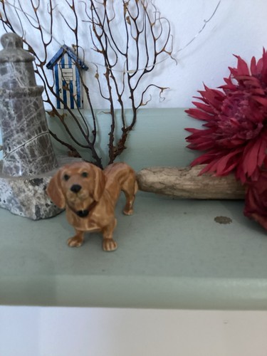 Ceramic dachshund dog - ceramic,