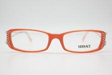 Glasses Versace 3031-B Orange Silver Rectangular Frames Eyeglasses New