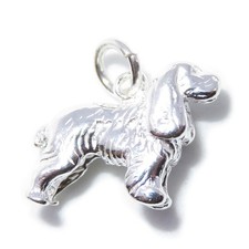 Cocker Spaniel sterling silver charm .925 x 1 Dog Dogs Spaniels charms
