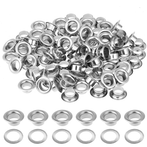 100sets metal silver eyelets - metal,