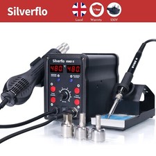 750W 2in1  Welding Hot Air Gun Iron Rework Digital Soldering Station Welder Set