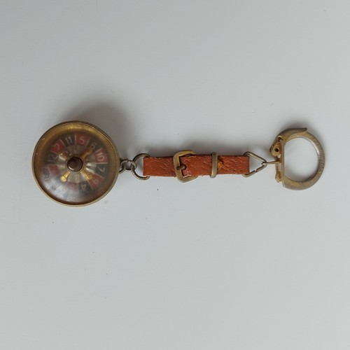 Vintage roulette wheel keyring - vintage,
