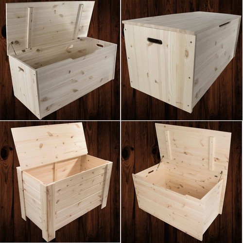 Wooden storage trunk - storage,