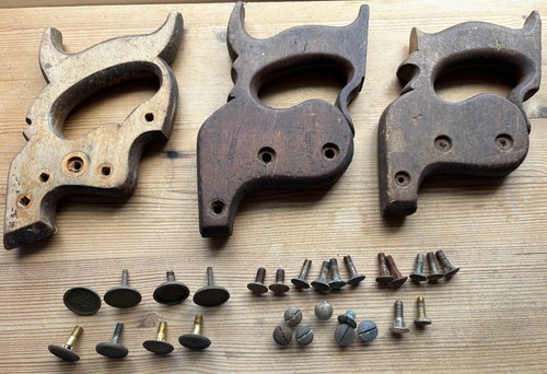 Vintage carpenters saw handles - carpenters,