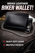Mens Leather Biker wallet
