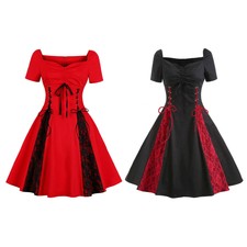 Womens Clothing Medieval Dancewear Steampunk Dress Swing Costume Renaissance