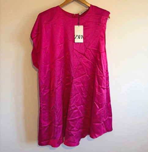 Zara women pink shift - pink,