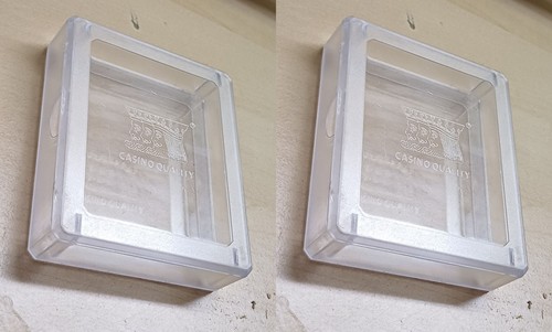 2pcs transparent poker - 2pcs, size