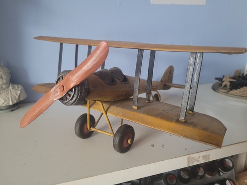 Vintage metal biplane - vintage,
