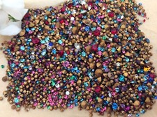 Swarovski Czech Rhinestone Jewellery 150 TINY size colour gold foiled REPAIR 