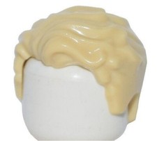 Lego Hair Wig For Boy Man Minifigure Swept Back Left Light Tan Blonde