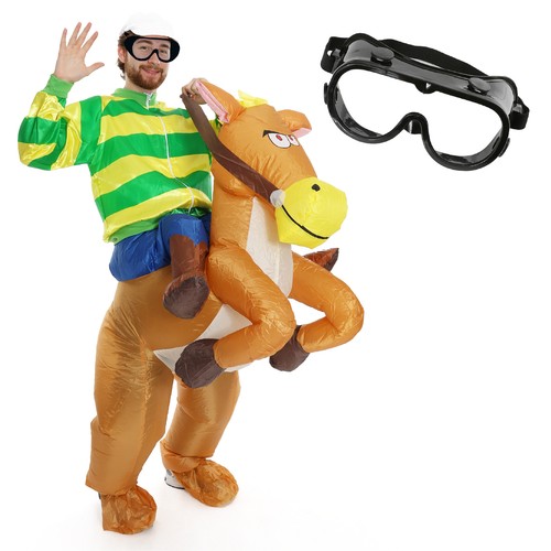 Green jockey riding - riding, inflatable