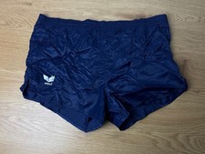 VINTAGE ERIMA 1980'S 1990'S FOOTBALL NYLON RUNNING BLUE SHORTS SIZE 7