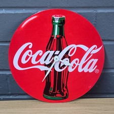 Coca Cola Metal Button Sign 9"