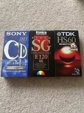 3x VHS Blank Tapes, New, SONY