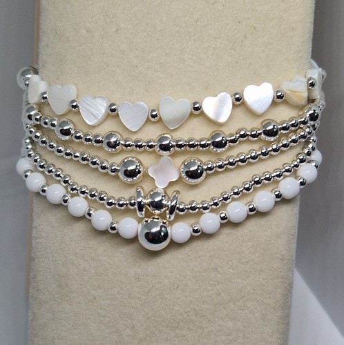 Silver plated stacking - silver,