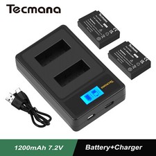 2X 1200mAh Battery LP-E12+Charger For Canon EOS M50 Mark II, M50, M200, M100, M2