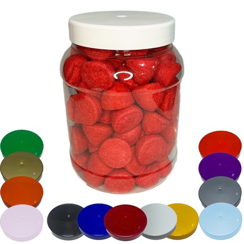 Round plastic storage - round, jars