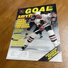 DENIS SAVARD GOAL MAGAZINE January 1984 HOCKEY CHICAGO BLACKHAWKS