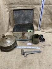 Vintage Original Valor Brass Camping Stove In Tin With Accessories