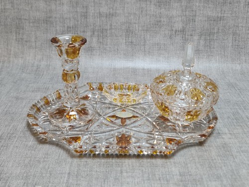 Vintage amber glass lead - vintage,
