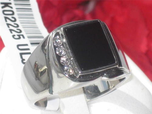 Mens onyx ring black - , signet