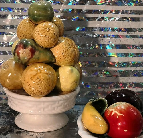 Vintage ceramic fruit - 2, basket
